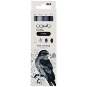 COPIC Marqueur ciao, kit 3+1 SHADE 'Dark Cool Gray'