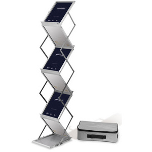 deflecto Porte-brochures A4, pliable, 6 compartiments