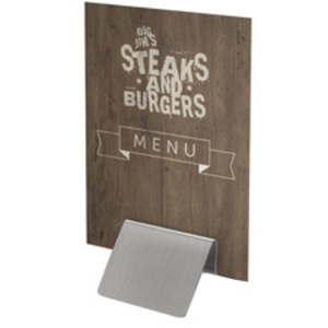 deflecto Présentoir de table, acier inoxydable