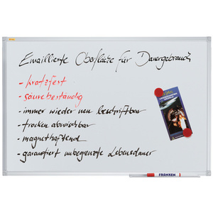 FRANKEN Tableau blanc X-tra!Line, émaillé, 1.800 x 1.200 mm