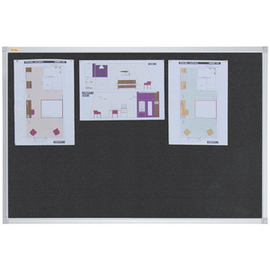 FRANKEN Tableau en textile X-tra!Line, 1.200 x 1.800 mm,noir