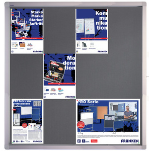 FRANKEN Vitrine d'affichage ECO pour 12x A4, dos en feutre