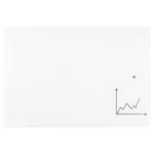 FRANKEN Tableau en verre design, 1.200 x 1.200 mm, blanc pur