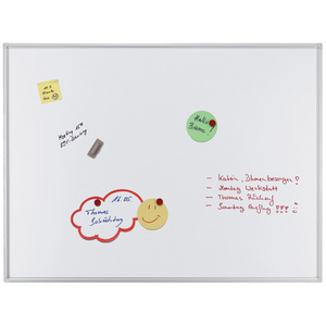 FRANKEN Tableau mural blanc ECO, émaillé, 900 x 600 mm