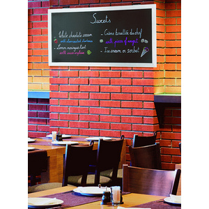 Securit Cloison MULTI BOARD, avec tableau noir, noir