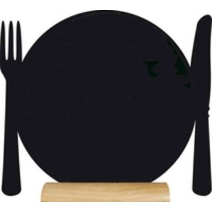 Securit Ardoise de table SILHOUETTE 'Assiette'