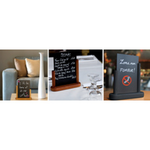 Securit Ardoise de table ELEGANT, moyen, acajou