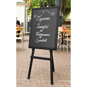 Securit Ardoise murale UNIVERSAL, avec cadre en bois, acajou