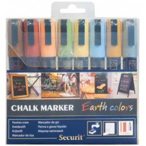 Securit Feutre-craie ORIGINAL MEDIUM, étui de 8, couleurs