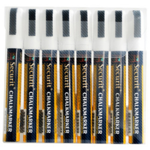 Securit Feutre-craie ORIGINAL MEDIUM, étui de 8, blanc