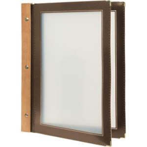 Securit Inserts pour protège-menus WOOD, noir