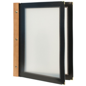 Securit Inserts pour protège-menus WOOD, marron