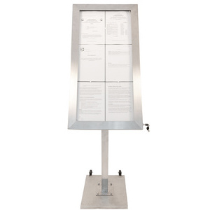Securit Base pour vitrine d'affichage STAINLESS STELL