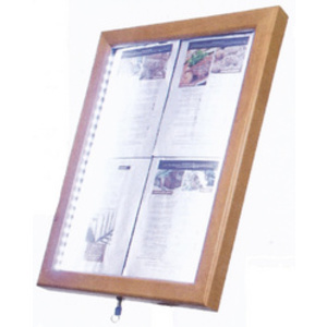 Securit Vitrine d'affichage LED Classic, 4 x A4, argent