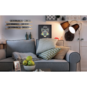 Securit Etagère lettres LETTER SHELF, bois noir