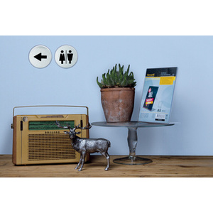 Securit Pictogramme 'DOOR SIGNS' kit de 6, acier inoxydable