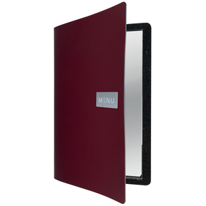 Securit Protège-menus ROYAL, A4, en cuir, rouge