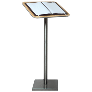 Securit Porte-menus, en bois et en acier inoxydable