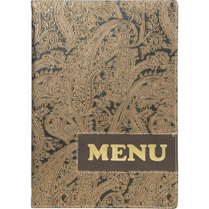 Securit Chemise pour cartes de menu, DESIGN PAISLEY, A4