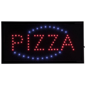 Securit Panneau publicitaire à LED 'PIZZA', 2 couleurs vives