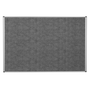 Bi-Office Tableau en textile, isolant phonique, gris