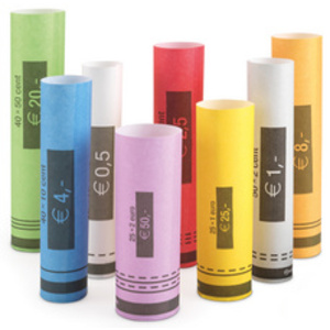 Safescan Tubes à monnaie Euro en papier, kit de 102 tubes