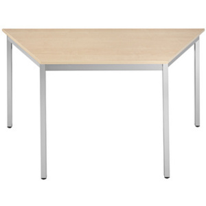 SODEMATUB Table de réunion 120DREA, demi-rond, érable/alu