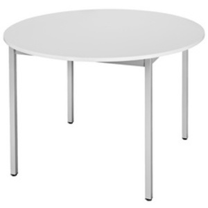 SODEMATUB Table universelle 80ROEA, rond, 800 mm, érable/alu