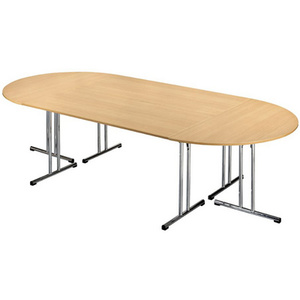 SODEMATUB Table pliante Chromeline1, demi-rond, hêtre,
