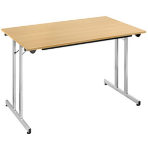 SODEMATUB Table pliante TPMU168EA, 1.600 x 800 mm,érable/alu