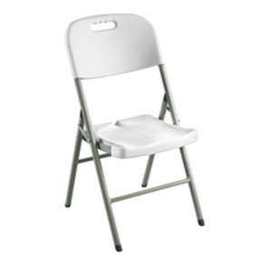 SODEMATUB Table pliante ROND-152 en plastique, gris clair