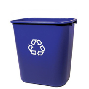 Rubbermaid Corbeille à papier, 26,6 litres, PE, noir