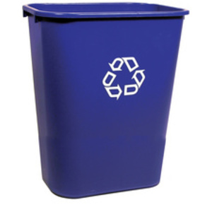 Rubbermaid Corbeille à papier, 39 litres, PE, bleu