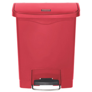 Rubbermaid Collecteur à pédale Slim Jim, 30 litres, rouge
