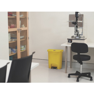 Rubbermaid Collecteur à pédale Slim Jim, 30 litres, blanc