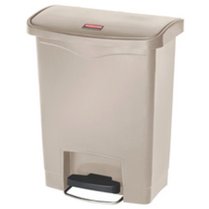 Rubbermaid Collecteur à pédale Slim Jim, 30 litres, blanc