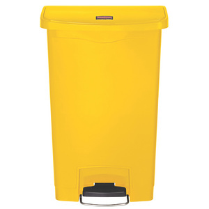 Rubbermaid Collecteur à pédale Slim Jim, 50 litres, blanc