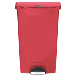 Rubbermaid Collecteur à pédale Slim Jim, 68 litres, blanc