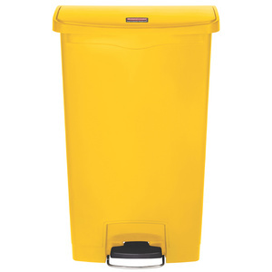 Rubbermaid Collecteur à pédale Slim Jim, 68 litres, blanc