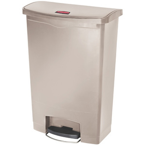 Rubbermaid Collecteur à pédale Slim Jim, 90 litres, beige