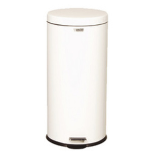 Rubbermaid Poubelle à pédale, ronde, 30,3 litres, blanc