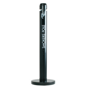 Rubbermaid Cendrier sur base Smockers' Pole, rond, noir
