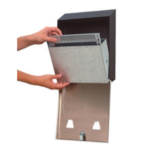 Rubbermaid Cendrier mural Smockers' Station, noir / argent