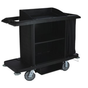 Rubbermaid Chariot d'étage, grande capacité, noir