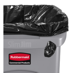 Rubbermaid Collecteur de déchets Slim Jim, 87 litres, noir