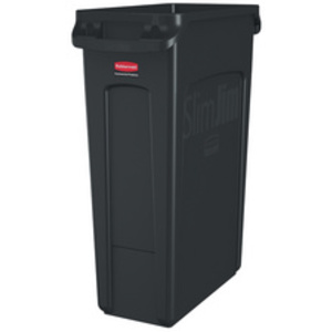 Rubbermaid Collecteur de déchets Slim Jim, 87 litres, noir