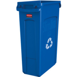 Rubbermaid Collecteur de déchets Slim Jim, 87 litres, jaune