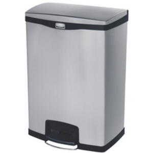 Rubbermaid Collecteur à pédale Slim Jim, en métal, 90 litres