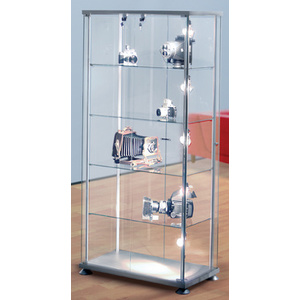 kerkmann Vitrine rectangulaire expoline, 4 étagères en verre