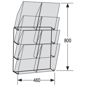 kerkmann Présentoir à prospectus mural concept, A4 portrait